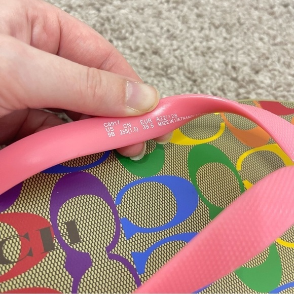 Coach Rainbow Platform Flip Flop Sandals - Picture 3 of 10